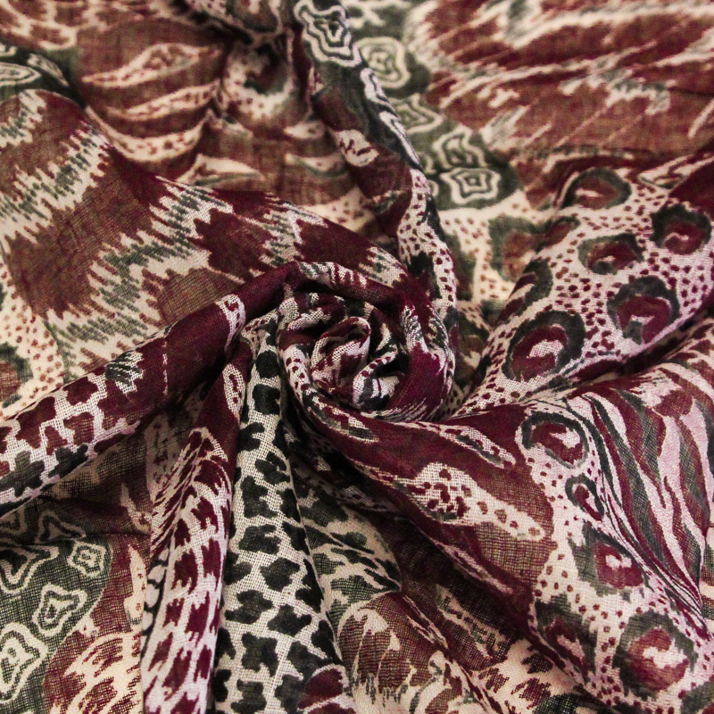 Paréo 100% coton -  Terre sauvage...