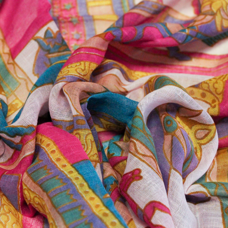 Paréo 100% coton - Carrousel d'été