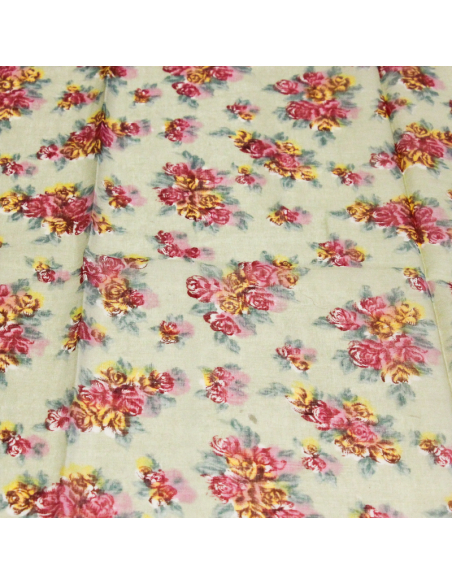 Paréo 100% coton - Roseraie