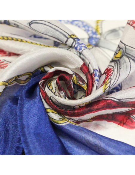 Carré 100% soie - Cordage d'élégance