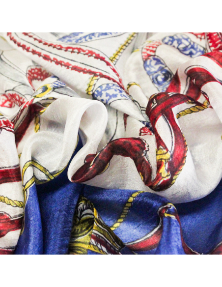 Carré 100% soie - Cordage d'élégance