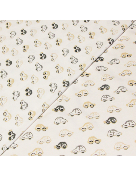 Jersey coton peigné & élasthanne - Petites voitures