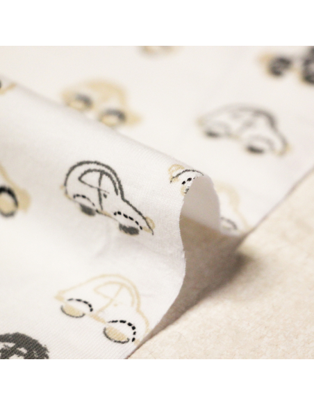 Jersey coton peigné & élasthanne - Petites voitures