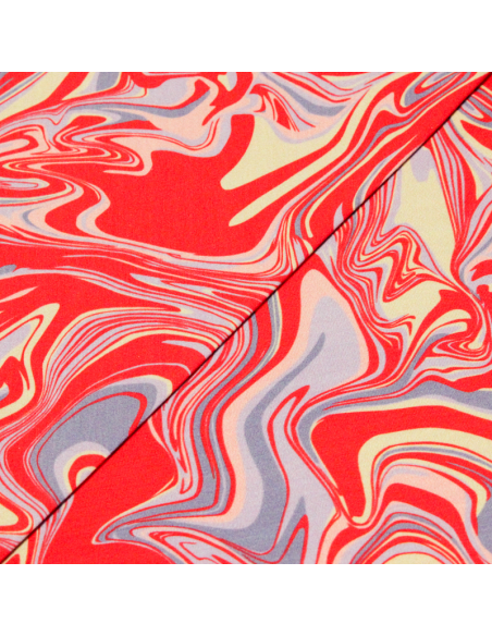 Jersey coton peigné & élasthanne - Psychédélique