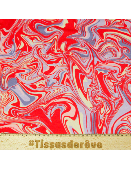 Jersey coton peigné & élasthanne - Psychédélique