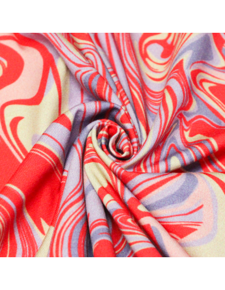 Jersey coton peigné & élasthanne - Psychédélique