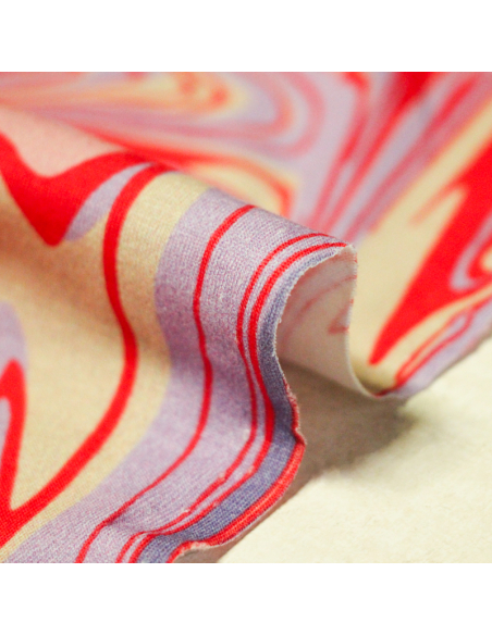 Jersey coton peigné & élasthanne - Psychédélique