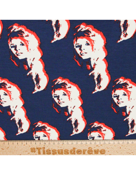 Jersey coton peigné & élasthanne - Icône graphique