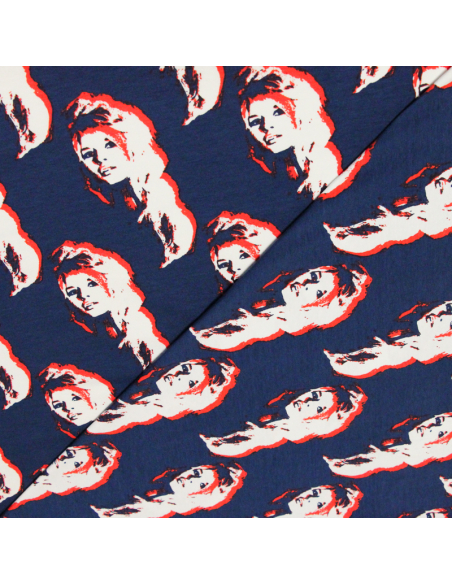 Jersey coton peigné & élasthanne - Icône graphique