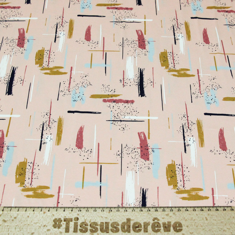 Jersey coton peigné & élasthanne -...