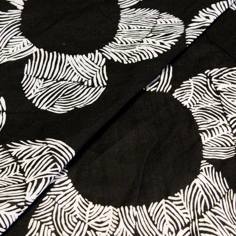 Voile de coton - Fleurs graphiques