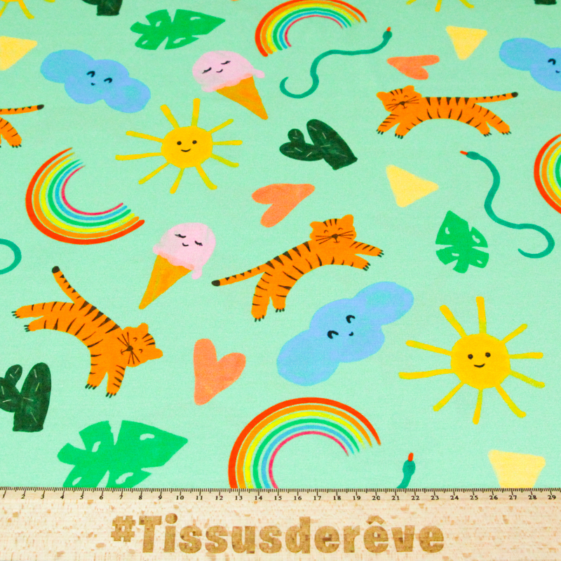 Jersey coton peigné & élasthanne –...