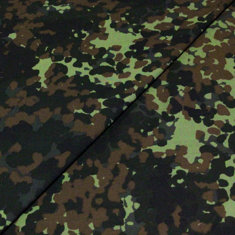 Satin coton viscose & élasthanne - Camouflage
