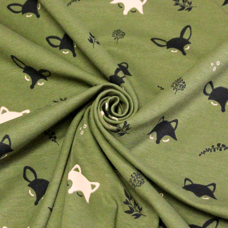 Molleton gratté - Renard noir & beige...