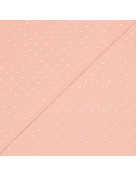 Voile de coton plumetis – Rose