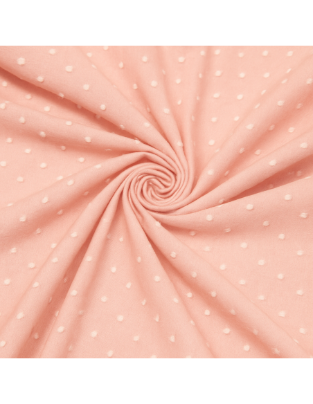 Voile de coton plumetis – Rose