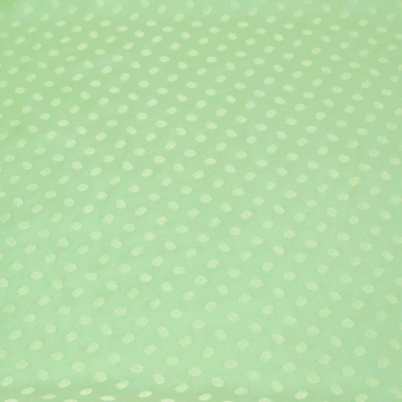 Satin 100% soie jacquard - Pois vert...