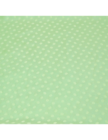 Satin 100% soie jacquard - Pois vert clair