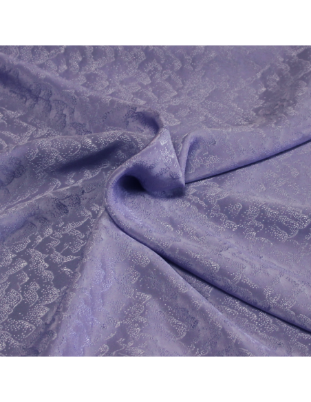 Satin 100% soie jacquard - Solange mauve