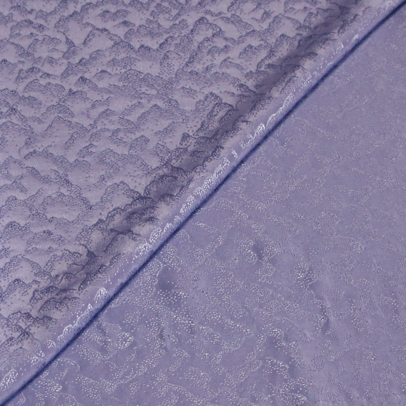 Satin 100% soie jacquard - Solange mauve