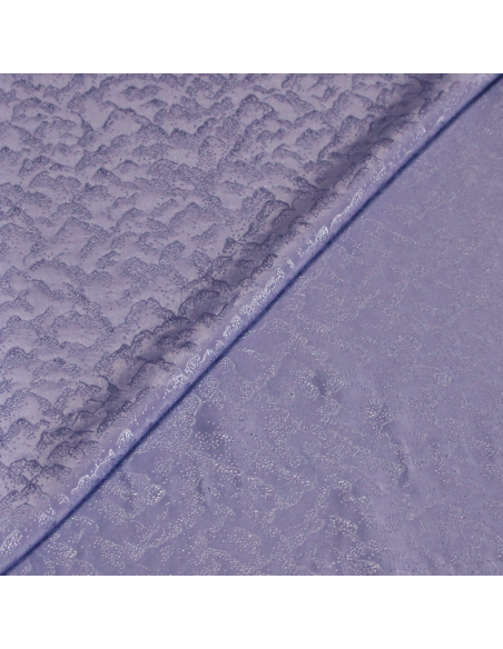 Satin 100% soie jacquard - Solange mauve