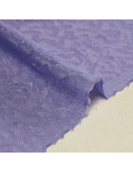 Satin 100% soie jacquard - Solange mauve