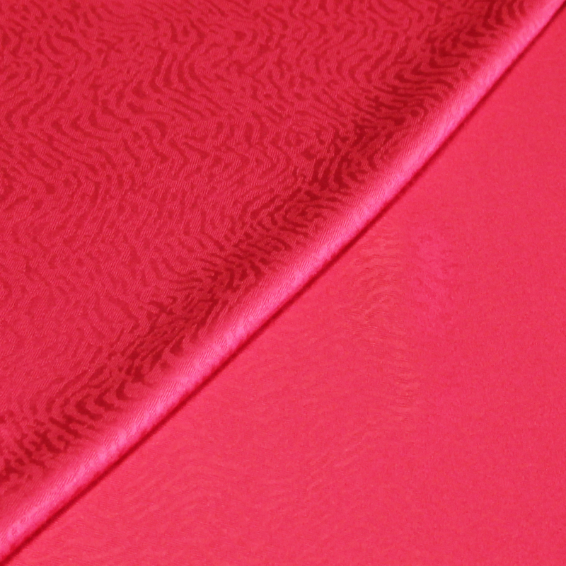 Satin 100% soie jacquard - Wave fuchsia