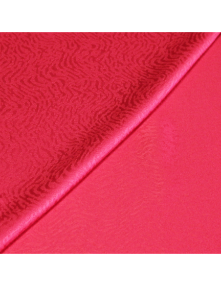 Satin 100% soie jacquard - Wave fuchsia