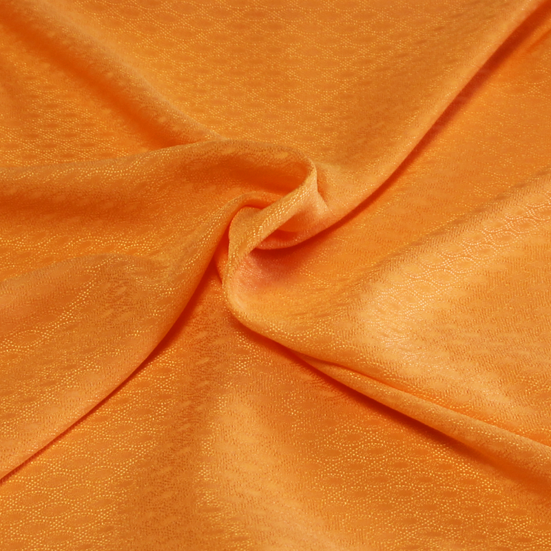 Satin 100% soie jacquard - Ill orange...