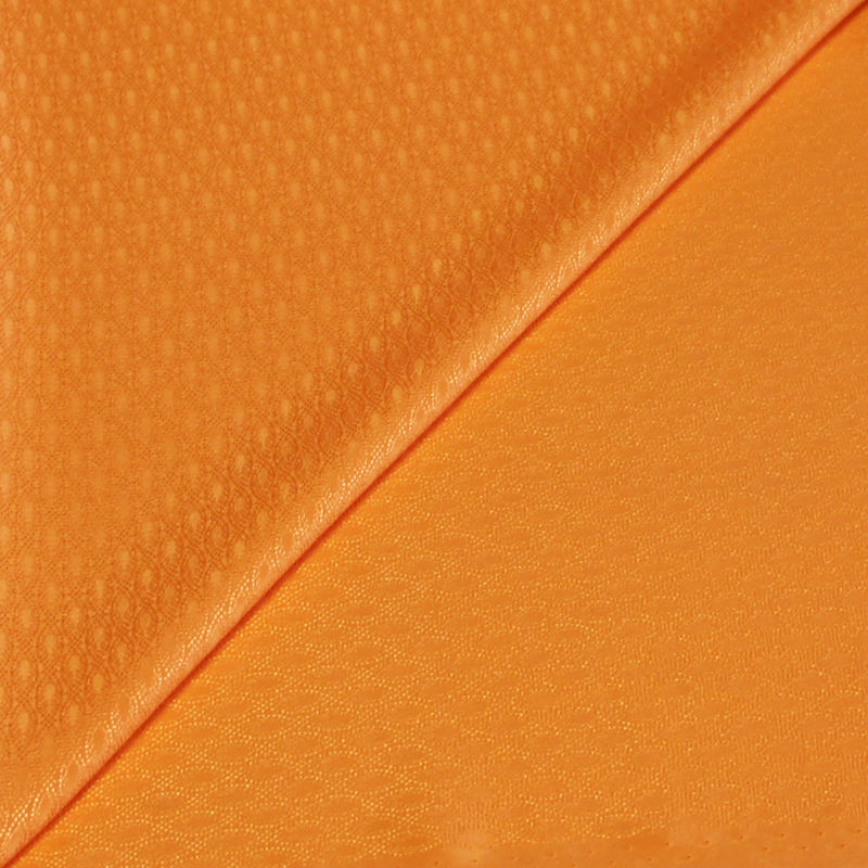Satin 100% soie jacquard - Ill orange...