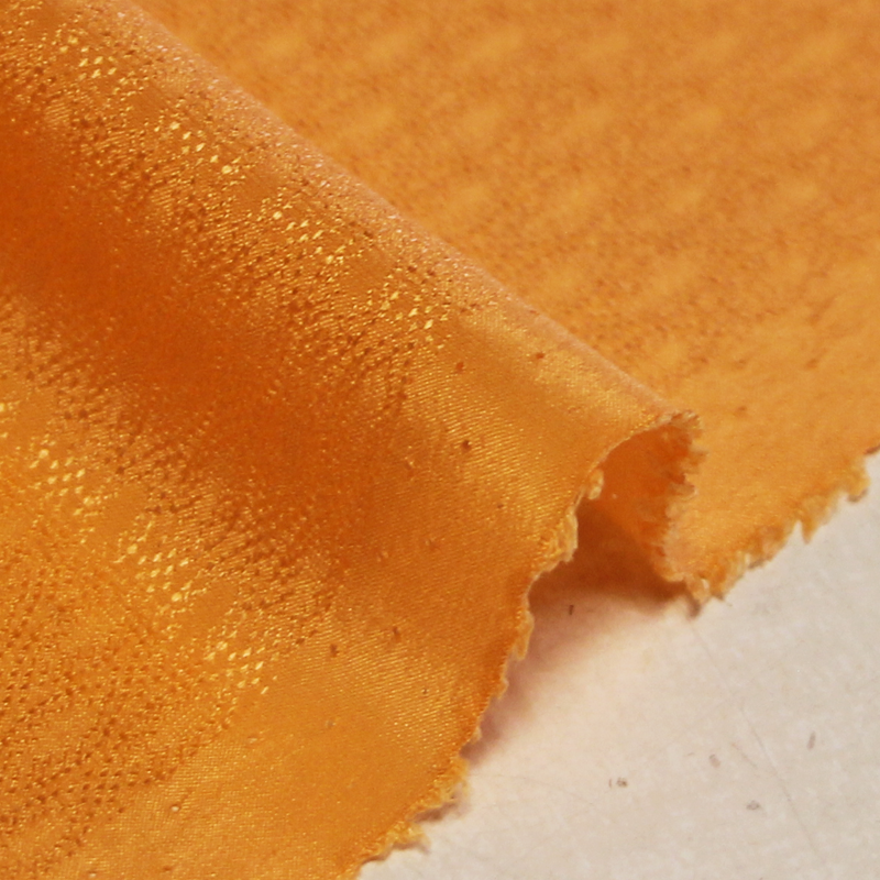 Satin 100% soie jacquard - Ill orange...