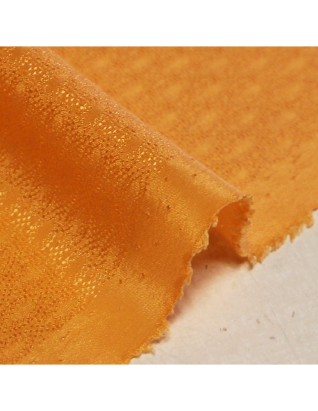 Satin 100% soie jacquard - Ill orange clair