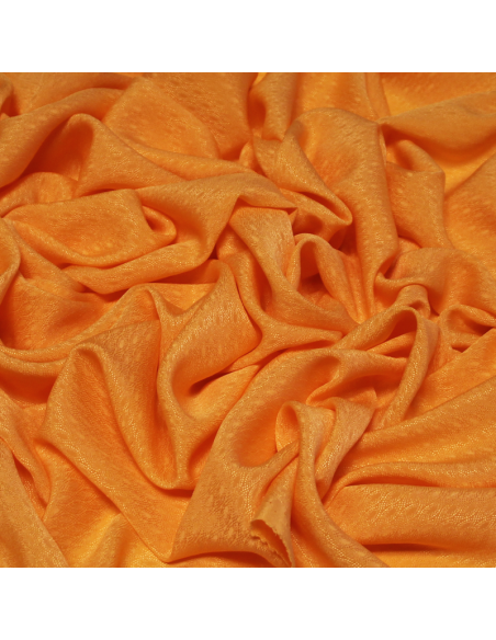 Satin 100% soie jacquard - Ill orange clair