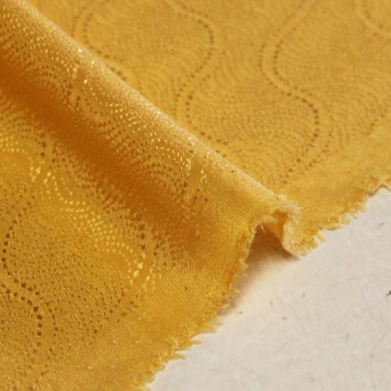 Satin 100% soie jacquard - Wave...