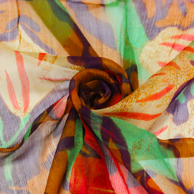 Carré mousseline 100% soie - Jardin...