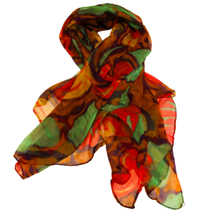 Carré mousseline 100% soie...