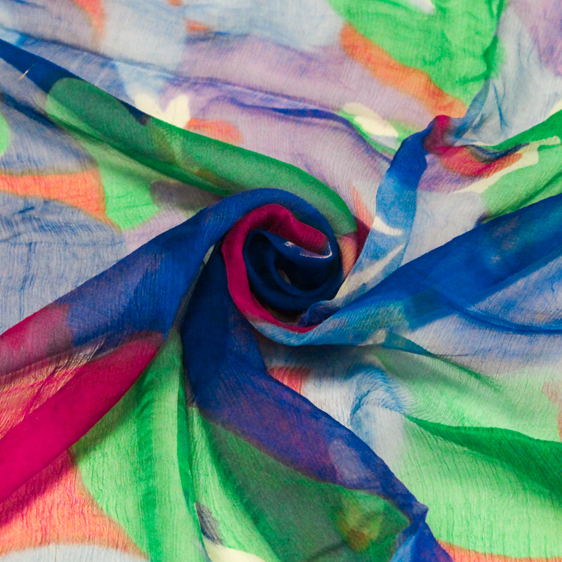 Carré mousseline 100% soie - Bouquet...