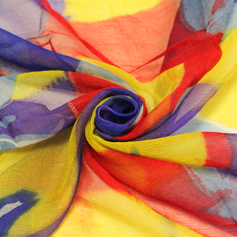 Carré mousseline 100% soie - Bouquet...