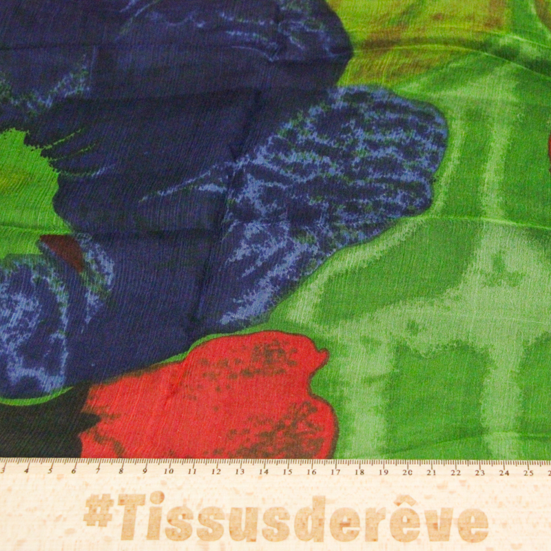 Carré mousseline 100% soie -...