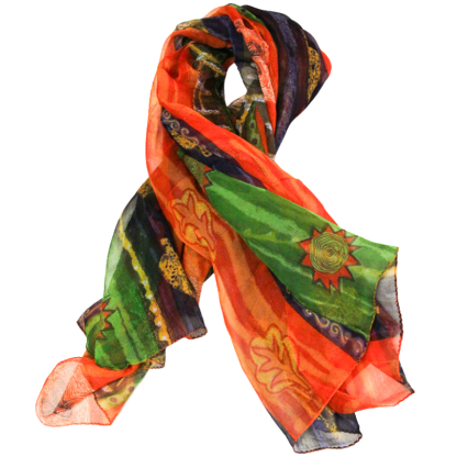 Carré mousseline 100% soie...