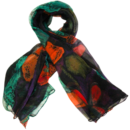 Carré mousseline 100% soie...