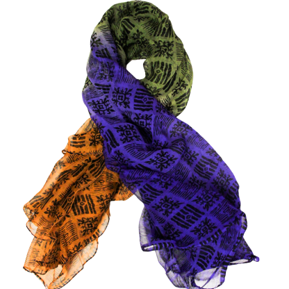 Carré mousseline 100% soie...