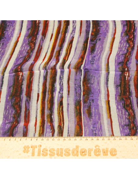 Carré mousseline 100% soie - Eclats d'Améthyste
