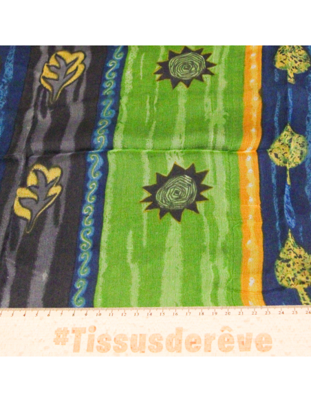 Carré mousseline 100% soie - Jardin de nuit