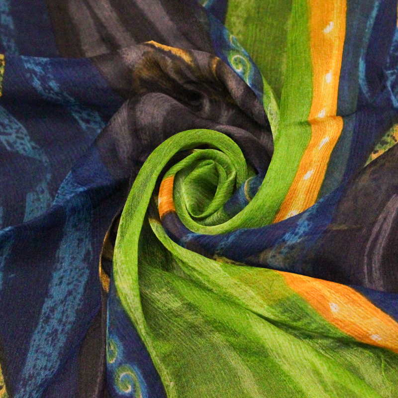 Carré mousseline 100% soie - Jardin...