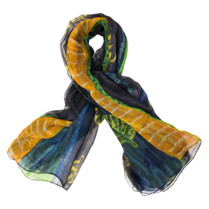 Carré mousseline 100% soie...