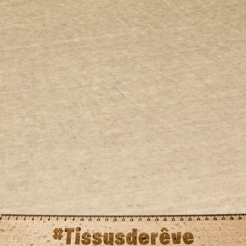 Jersey 100% lin - Beige