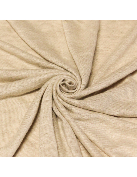 Jersey 100% lin - Beige