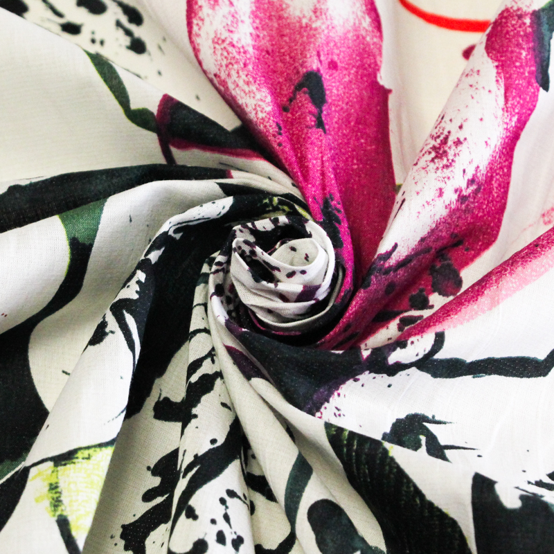 Voile de coton - Esquisse florale