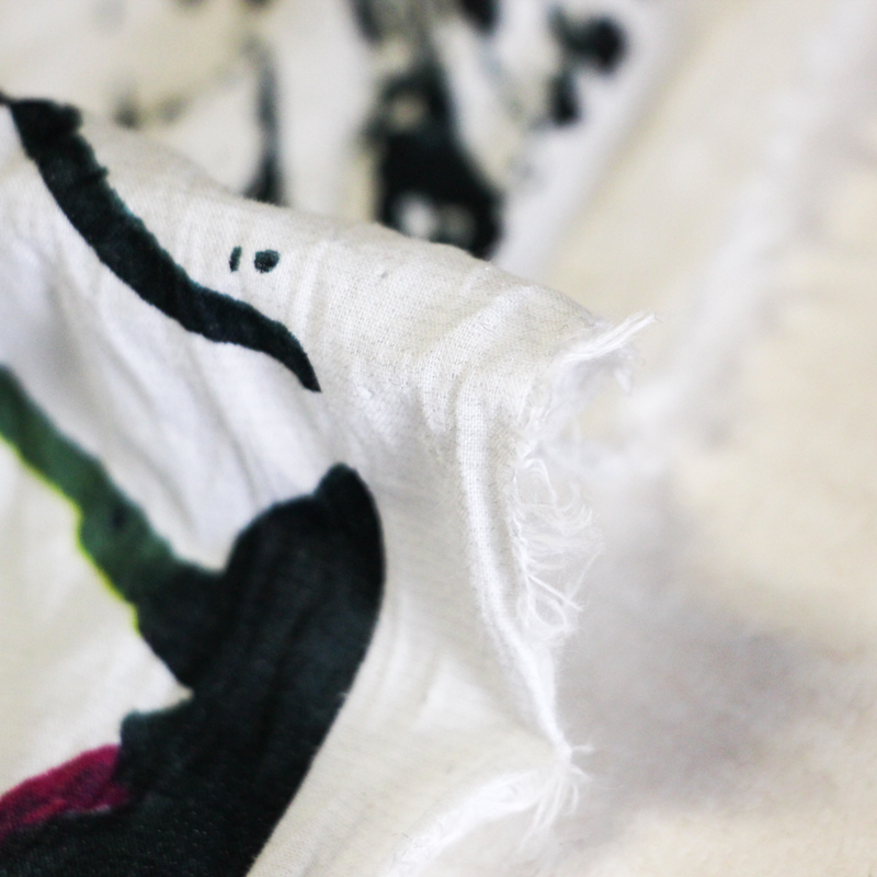 Voile de coton - Esquisse florale